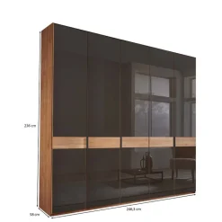Glasfront-Kleiderschrank mit fünf Türen - Hung