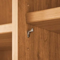 Glasfront-Schlafzimmerschrank in Dunkelbraun - Hung