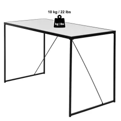 Glasschreibtisch aus Schwarzglas - Pathos