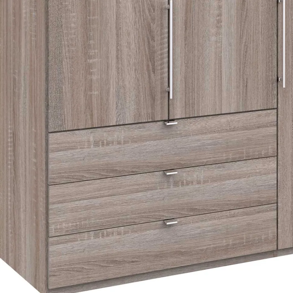 Gleittüren-Kleiderschrank in Holz-Optik - Crenba