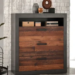 Günstige Kommode mit drei Schubladen & Fach - Timuras