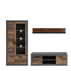 Günstige TV Wohnwand Möbel Set - Timuras (dreiteilig)