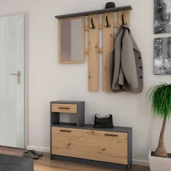 Günstiges Flurmöbel Set zweifarbig - Tower (zweiteilig)