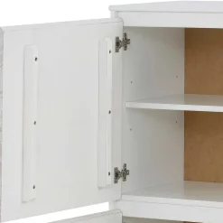 Günstiges Kombi Highboard in Weiß lasiert - Vagniu