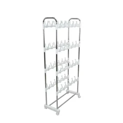 Günstiges Schuhregal auf Rollen Sangora in Weiß