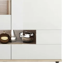 Günstiges Sideboard in Weiß glänzend - Simeon