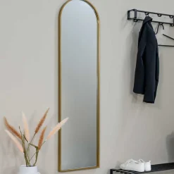 Goldener Designspiegel - oben bogenförmig - Zolencas