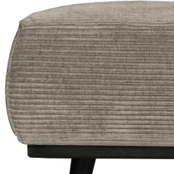 Graubrauner Couchhocker aus Strukturstoff - Gela