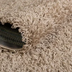 Graubrauner Teppich mit Hochflor - Liv