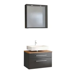 Graue Badmöbel Waschplatz - Estregos (zweiteilig)