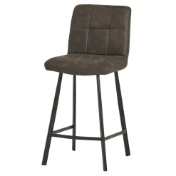 Graue Barstühle gepolstert - Jano (2er Set)