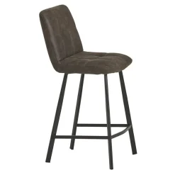 Graue Barstühle gepolstert - Jano (2er Set)