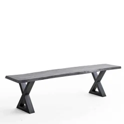 Graue Baumkantenbank in Akazie massiv - Lenia