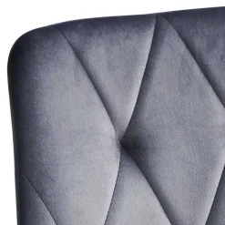 Graue Esszimmerstühle aus Samt - Epos (4er Set)