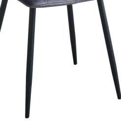 Graue Esszimmerstühle aus Samt - Epos (4er Set)