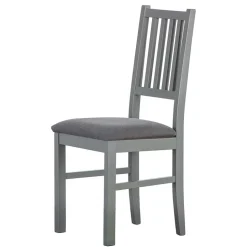 Graue Holzstühle mit Polstersitz - Nepplan (2er Set)