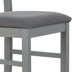 Graue Holzstühle mit Polstersitz - Nepplan (2er Set)