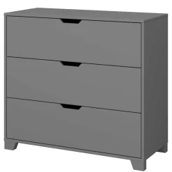 Graue Kommode mit drei Schubladen - Niento