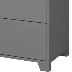 Graue Kommode mit drei Schubladen - Niento