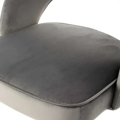 Graue Samtstühle mit Eisenbeinen - Viarolia (2er Set)