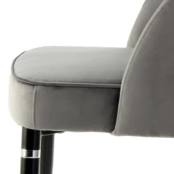 Graue Samtstühle mit Eisenbeinen - Viarolia (2er Set)