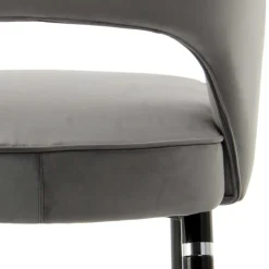 Graue Samtstühle mit Eisenbeinen - Viarolia (2er Set)