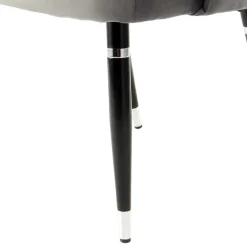 Graue Samtstühle mit Eisenbeinen - Viarolia (2er Set)