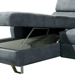 Graue Sofaecke mit Schlaffunktion - Quartia