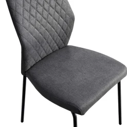Graue Stoffstühle modern - Lenox (4er Set)
