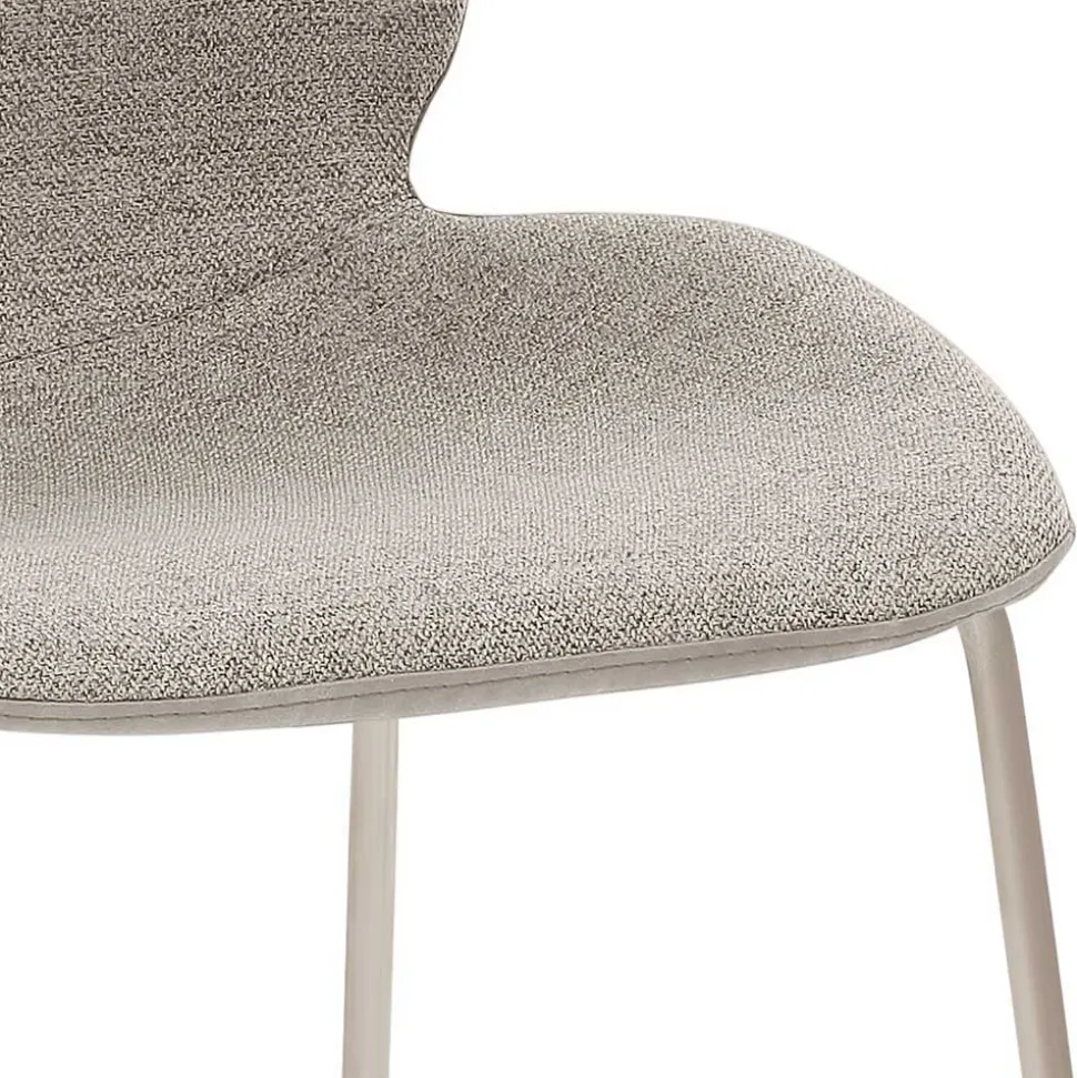 Grauer Barstuhl im Material Mix - Ruvenz