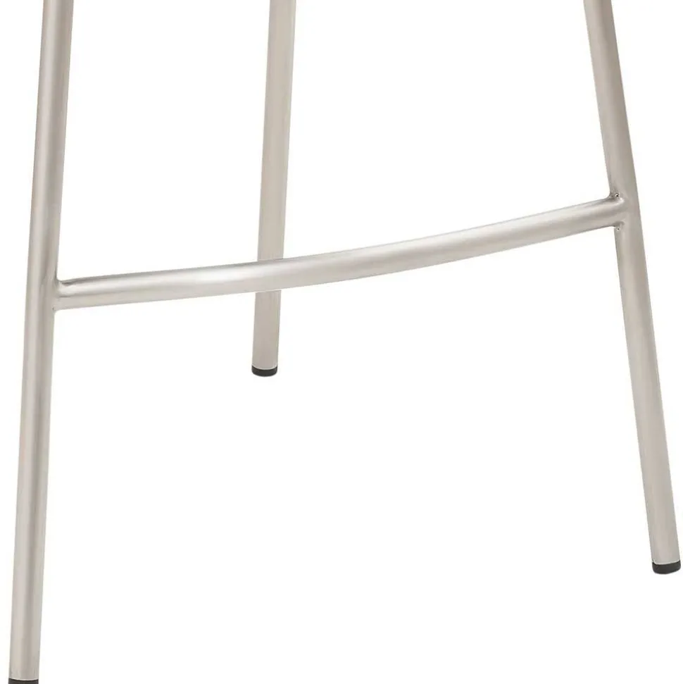 Grauer Barstuhl im Material Mix - Ruvenz