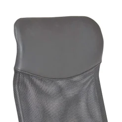 Grauer Chefsessel aus Mesh & Kunstleder - Echora