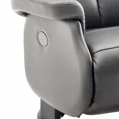 Grauer Fernsehessel Enjisaco mit ausklappbarer Schlaffunktion