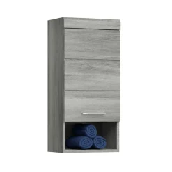 Grauer Hängeschrank mit Tür und Fach - Baloon