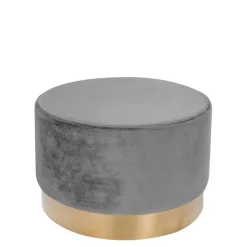 Grauer Hocker mit 55 cm Durchmesser - Marina