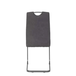 Grauer Microfaser Stuhl mit Schwingfuß - Racelyn (Set)