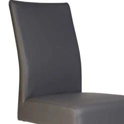 Grauer Polsterstuhl mit Swing-Fuß - Motrilo (2er Set)