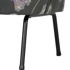 Grauer Samt Sessel mit Tulpen Lila - Kiyoshi