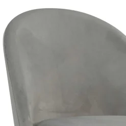 Grauer Samt-Barstuhl im Retro Look - Hovalta (2er Set)