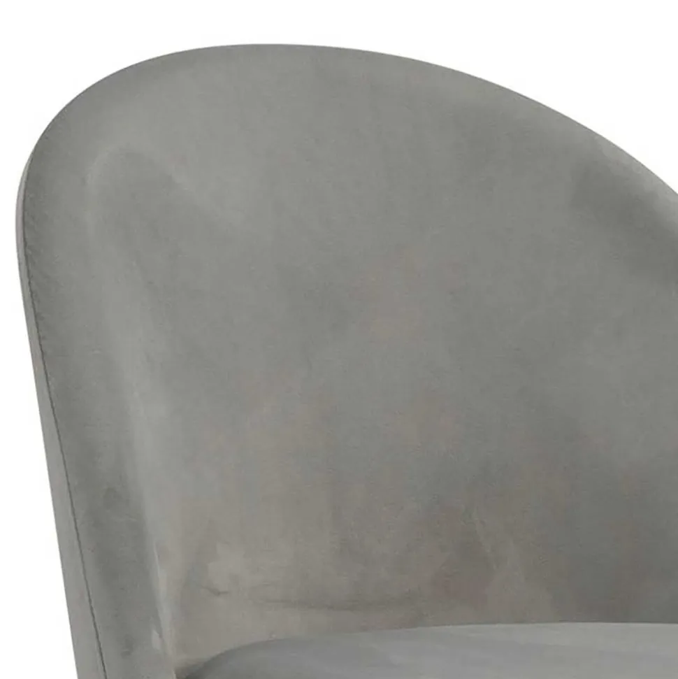 Grauer Samt-Barstuhl im Retro Look - Hovalta (2er Set)