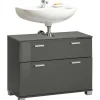 Grauer Unterschrank fürs Waschbecken Hochglanz - Ulivia