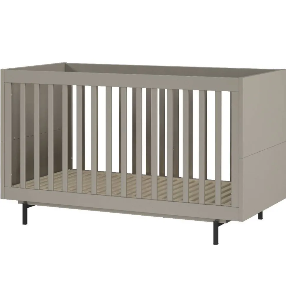 Graues Kinderbett mit Gitterseiten - Suzanas