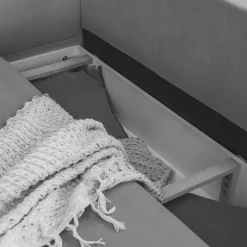 Graues Schlafsofa mit drei Sitzplätzen - Wien