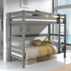 Graues Stockbett Etagenbett in drei Höhen - Vadromo