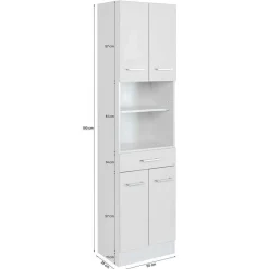 Grüne Badezimmermöbel günstig - Loenixa (dreiteilig)