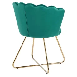 Grüne Muschelstühle aus Samt - Baly (2er Set)