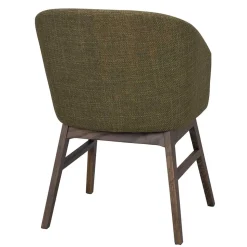 Grüner Armlehnenstuhl halbrund - Ohio (2er Set)