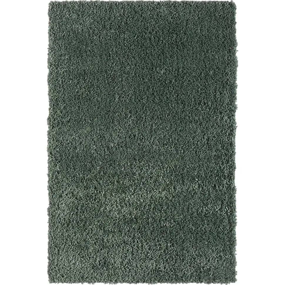 Grüner Läufer Teppich mit hohem Flor - Lura