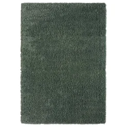 Grüner Läufer Teppich mit hohem Flor - Lura