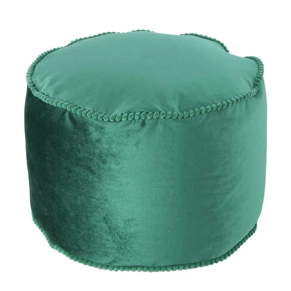 Grünes Meditationskissen mit Samtbezug - Lacredu